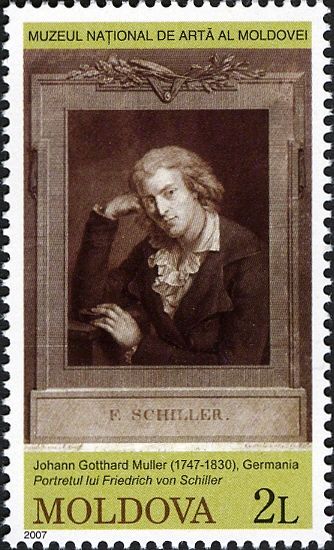 Portrait of Friedrich von Schiller, Johann Gotthard Muller