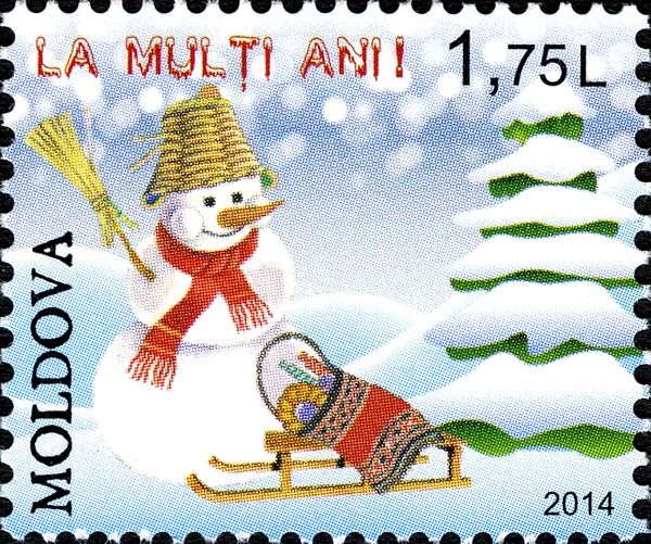 Snowman and Sleigh with Presents