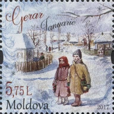 Gerar - Couple Walking in Snowy Village (January)