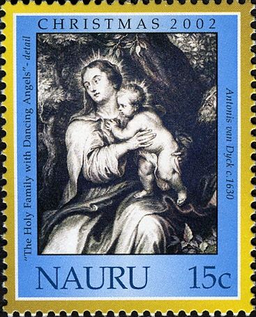 The Holy Family with dancing Angels