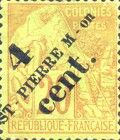 Type Alphée Dubois overprinted and surcharged