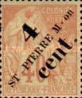Type Alphée Dubois overprinted and surcharged
