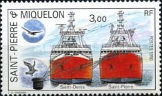 Prows of "Saint-Denis" and "Saint Pierre"