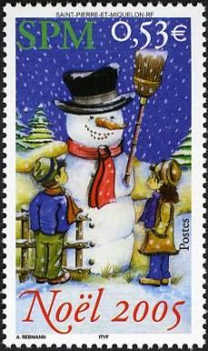 Children Watching a Snowman