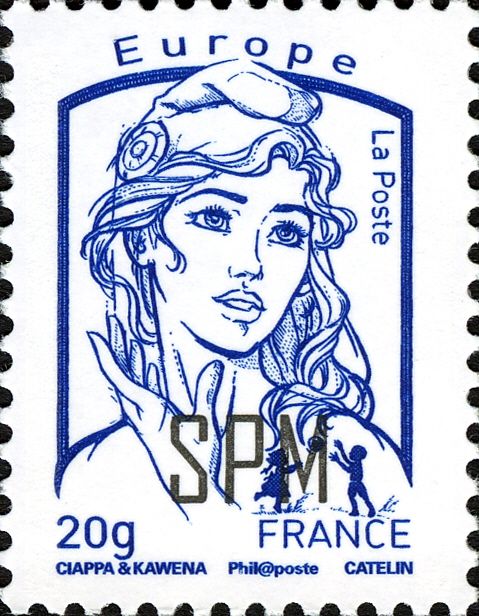 Marianne with typography overprint
