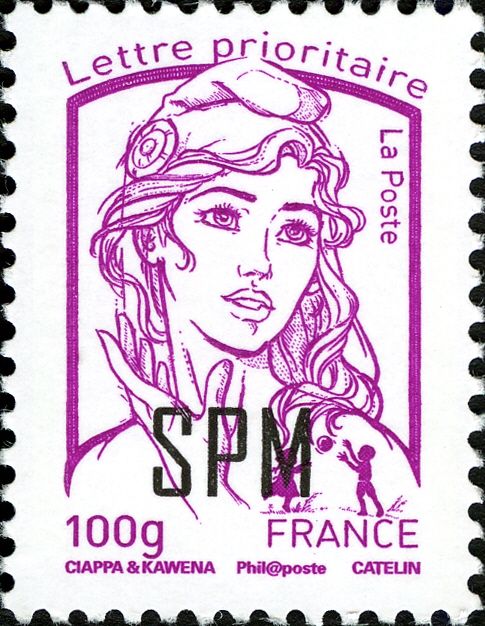 Marianne with typography overprint