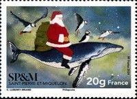 Christmas 2024 : Santa Riding Whale