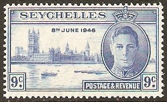 King George VI and Houses of Parliament, London