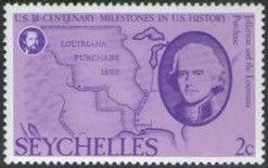 Jefferson and Map of Louisiana Purchase