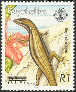 Seychelles Mabuya (Mabuya seychellensis) 1993 Imprint