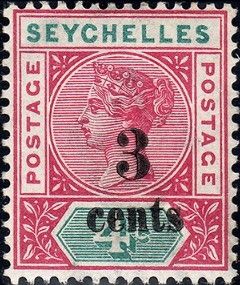 Queen Victoria (1819-1901) (surcharge double)