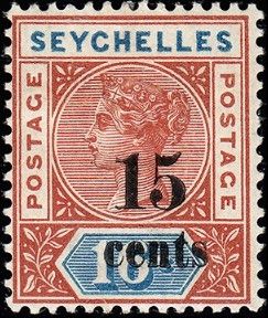 Queen Victoria (1819-1901) (surcharge double)