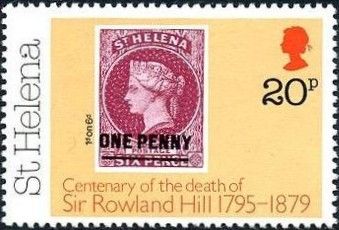 1863 1d. on 6d. surcharged stamp