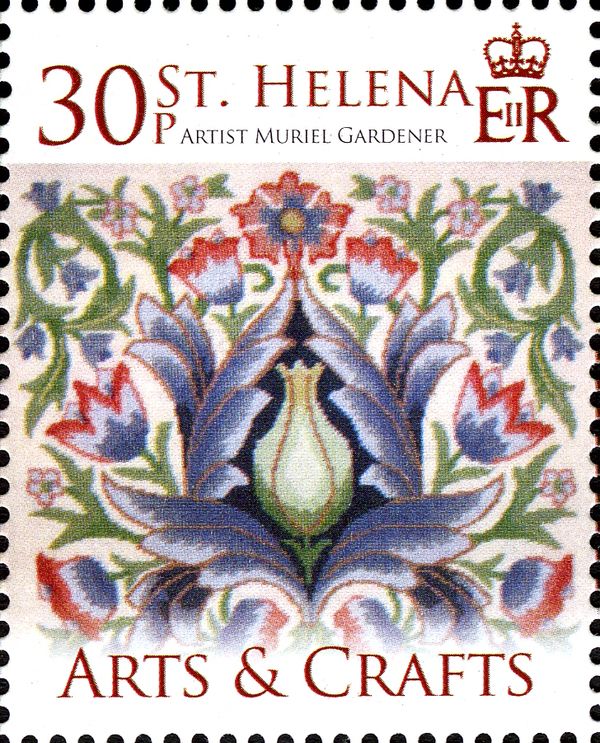 "Pattern of blue flowers" (Muriel Gardener)