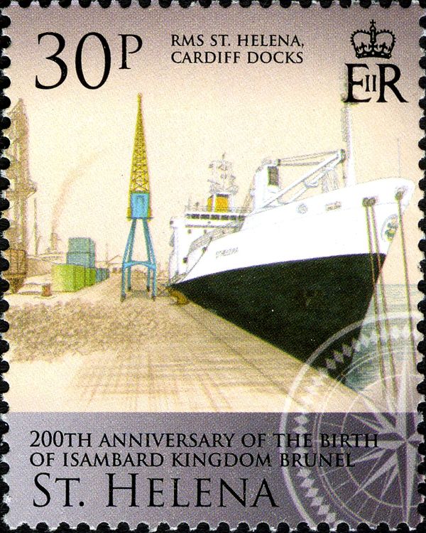 R.M.S. "St. Helena", Cardiff Docks
