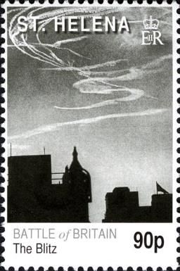 Aircraft trails over city