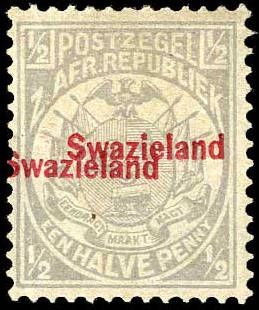 Overprinted in Red