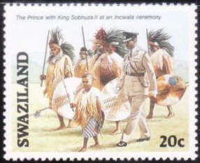Prince and King at Incwala ceremony