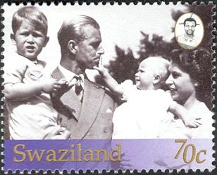 Prince Philip, Queen Elizabeth II with children