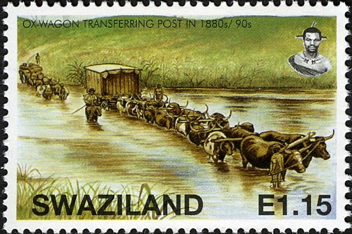 Ox Wagon transporting Post, 1890's