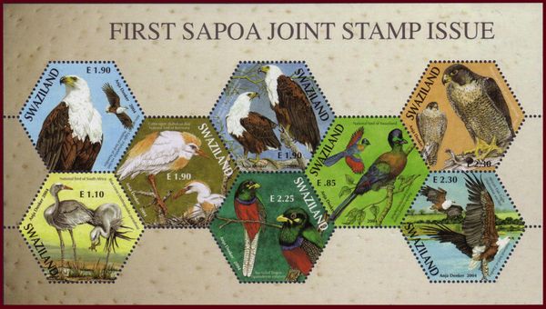 Birds, 1st SAPOA Joint Stamp Issue