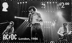 AC/DC Performing in London, 1986
