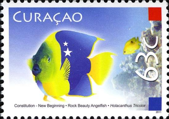 Rock Beauty Angelfish (Holacanthus tricolor)