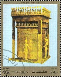 Gilded Wood Canopic Shrine