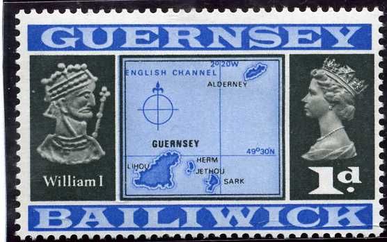 William I (1066-1087), Map of Guernsey & Wilding Portrait