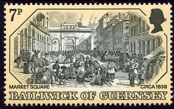 Market Sqaure, St. Peter Port, c. 1838