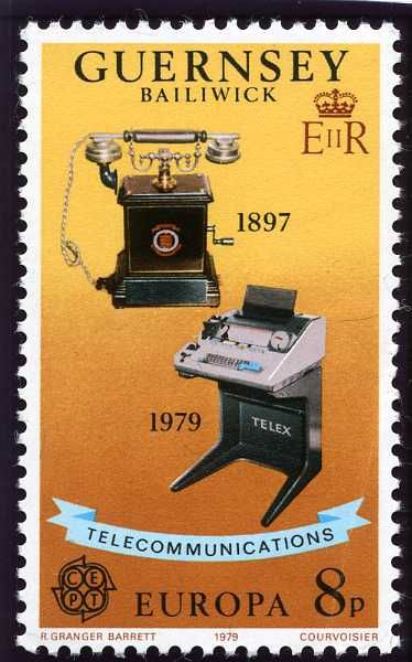 Telephone, 1897 and Telex Machine, 1979