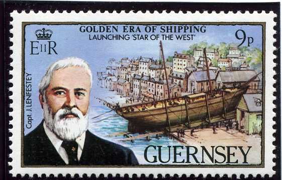Launching Star of the West, 1869 & Capt. John Lenfesty