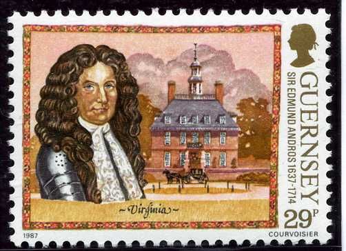 Sir Edmund Andros, 1637-1714 and Governor's Palace, Virginia