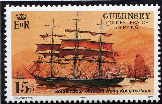 "Golden Spur" entering Hong Kong Harbor