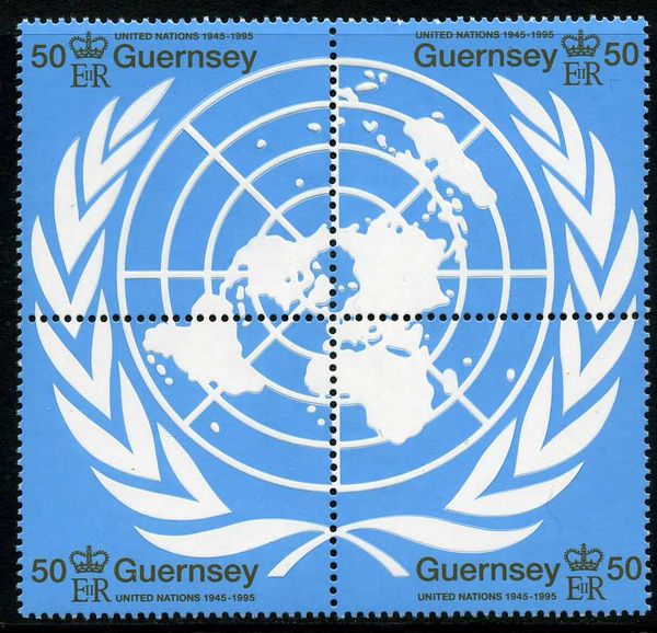 Part of United Nations Emblem (face value at bottom left)