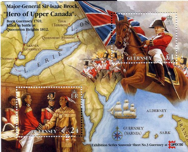 Major-General Le Brock meeting Tecumseh (Indian chief)