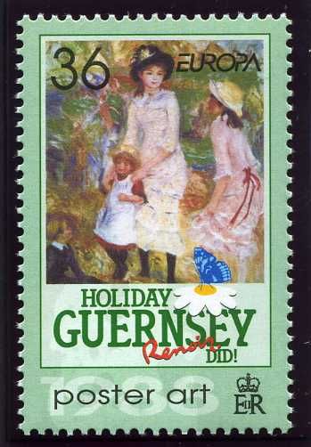 "Children on the Seashore" (Renoir)("Holiday Guernsey",1988)