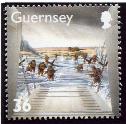 Troops going Ashore at Gold Beach