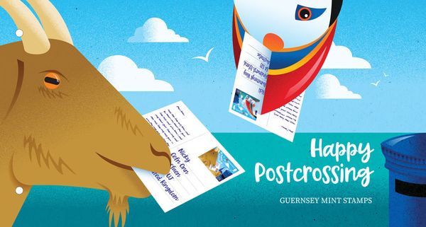 Golden Guernsey Goat Mailing Postcard