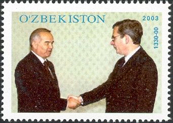 Presidents - Islam Karimov and Jean Lemierre