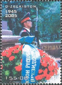 Soldier on Guard at Memorial