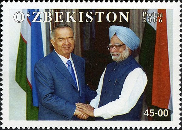 President Karimov and Manmohan Singh (India)