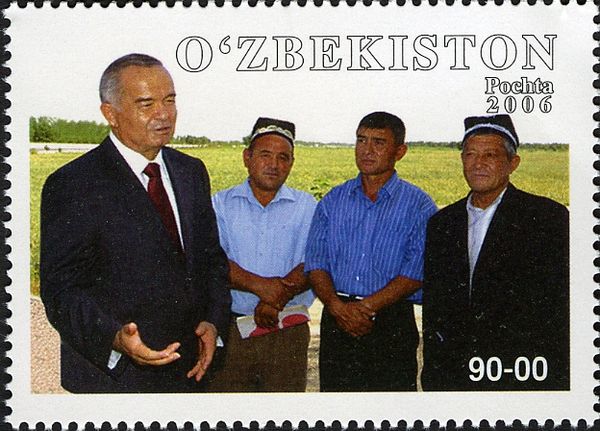 President Islam Karimov with Farmers
