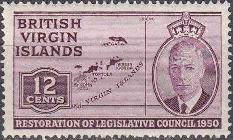 King George VI and Map of the Islands