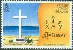 Landing Monument, Watling Island and Columbus' Signature