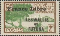 Mangrove Bay's Point overprint "France Libre"