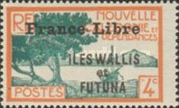 Mangrove Bay's Point overprint "France Libre"