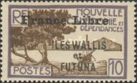 Mangrove Bay's Point overprint "France Libre"