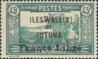 Landscapes with Chief's House overprinted "France Libre"