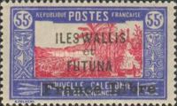 Landscapes with Chief's House overprinted "France Libre"